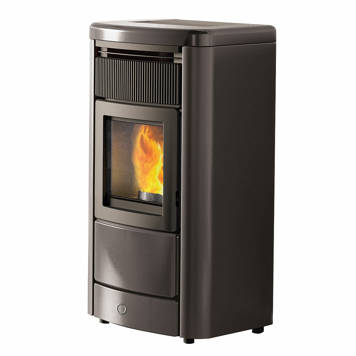 Pellet stove EK63 MONDAY230 H - Edilkamin group - 23 kW Hydro WiFi Dark Gray