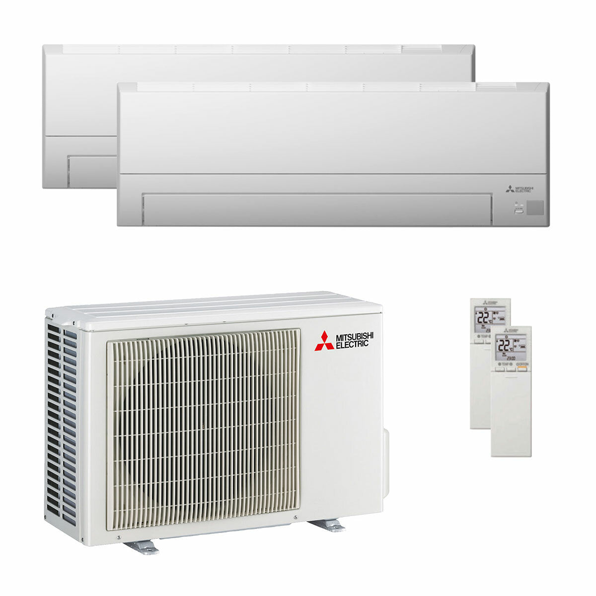 Climatiseur Mitsubishi Electric série BT double split 9000+12000 BTU onduleur A++ wifi unité extérieure 4,2 kW