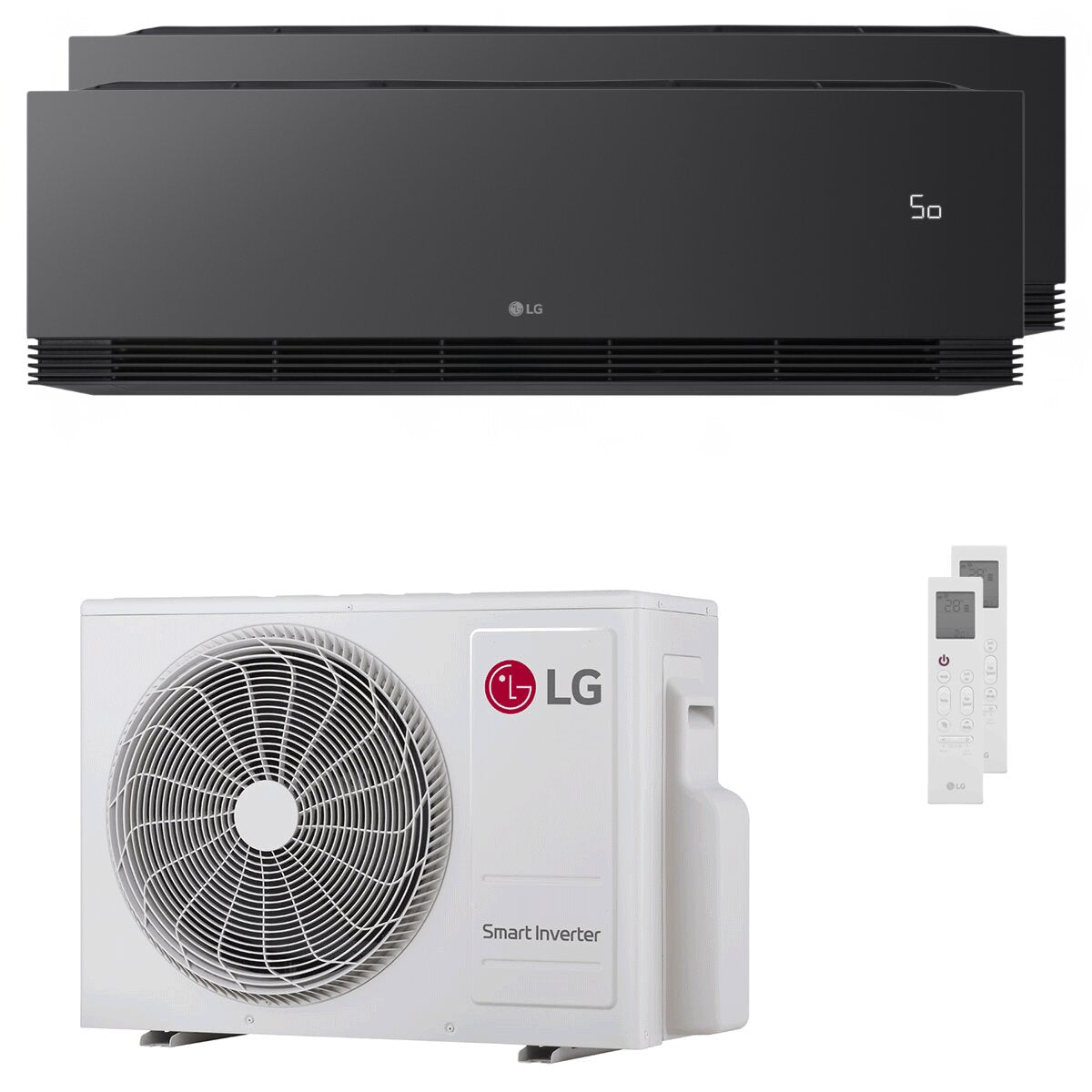 Climatiseur split LG ARTCOOL Black AI 12 000 + 12 000 BTU Inverter A+++ avec Wi-Fi, unité extérieure 4,7 kW 