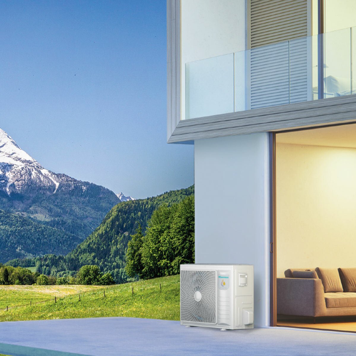 Hisense Hi-Therma 4,4 kW Luft-Wasser-Wärmepumpe R32 A++ Einphasen-Monoblock