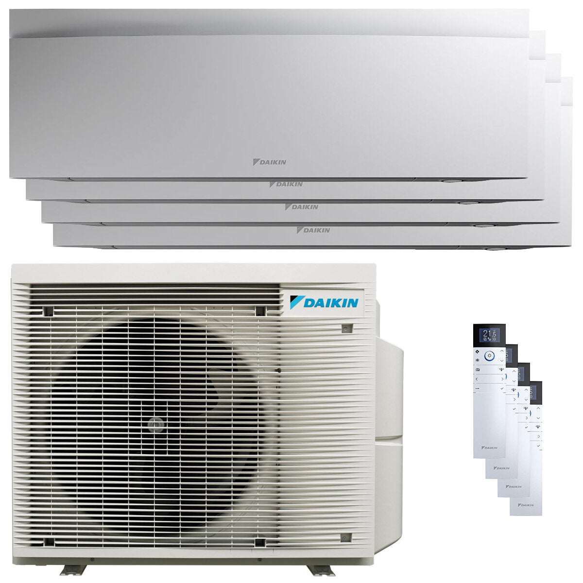 Climatiseur Daikin Emura 3 quadri split 7000+7000+9000+18000 BTU onduleur A++ wifi unité extérieure 7,4 kW Blanc