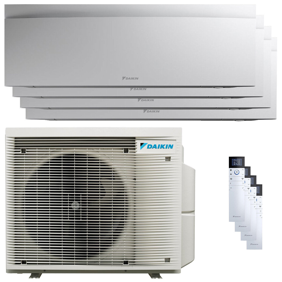 Daikin Emura air conditioner 3 split panels 7000+7000+9000+15000 BTU inverter A+ wifi outdoor unit 6.8 kW White