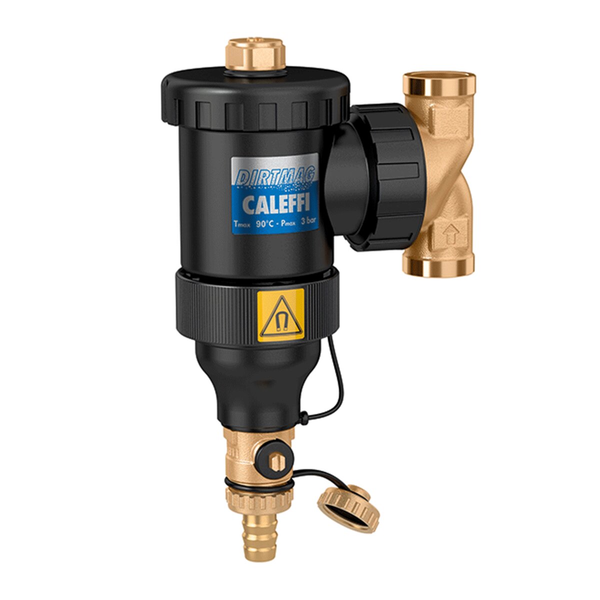 Caleffi Dirtmag dirt separator with 1" F magnet