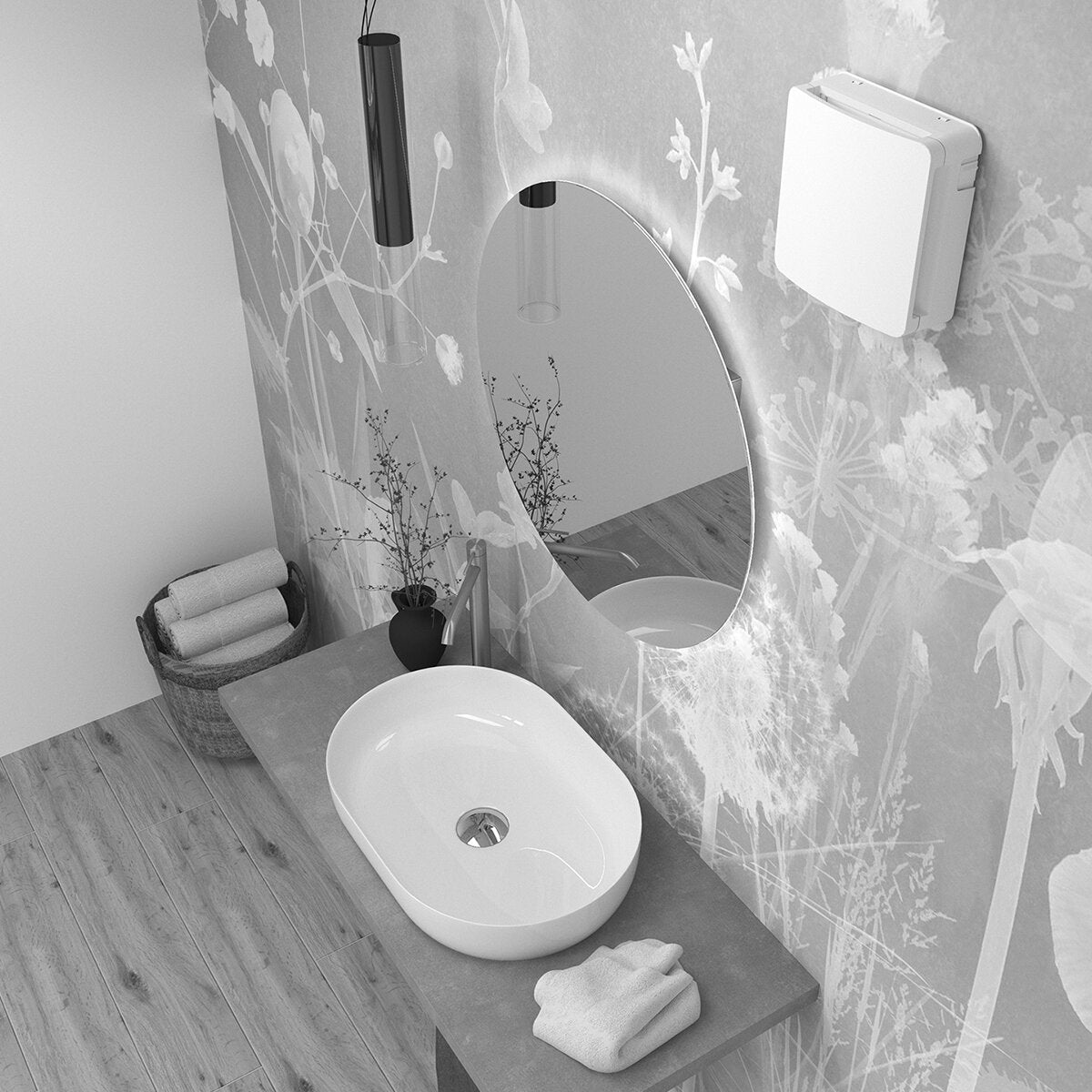 Decentralized controlled mechanical ventilation Ercos EVMC 160 with heat recovery Ø 160