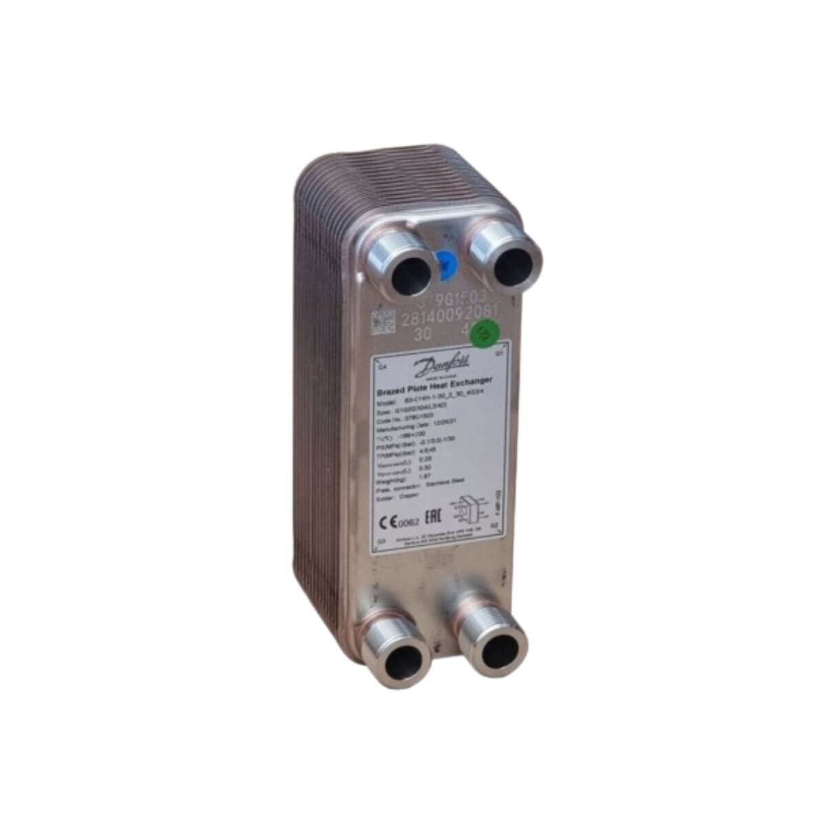 Danfoss heat exchanger B3-014-40 2+2 x ¾”