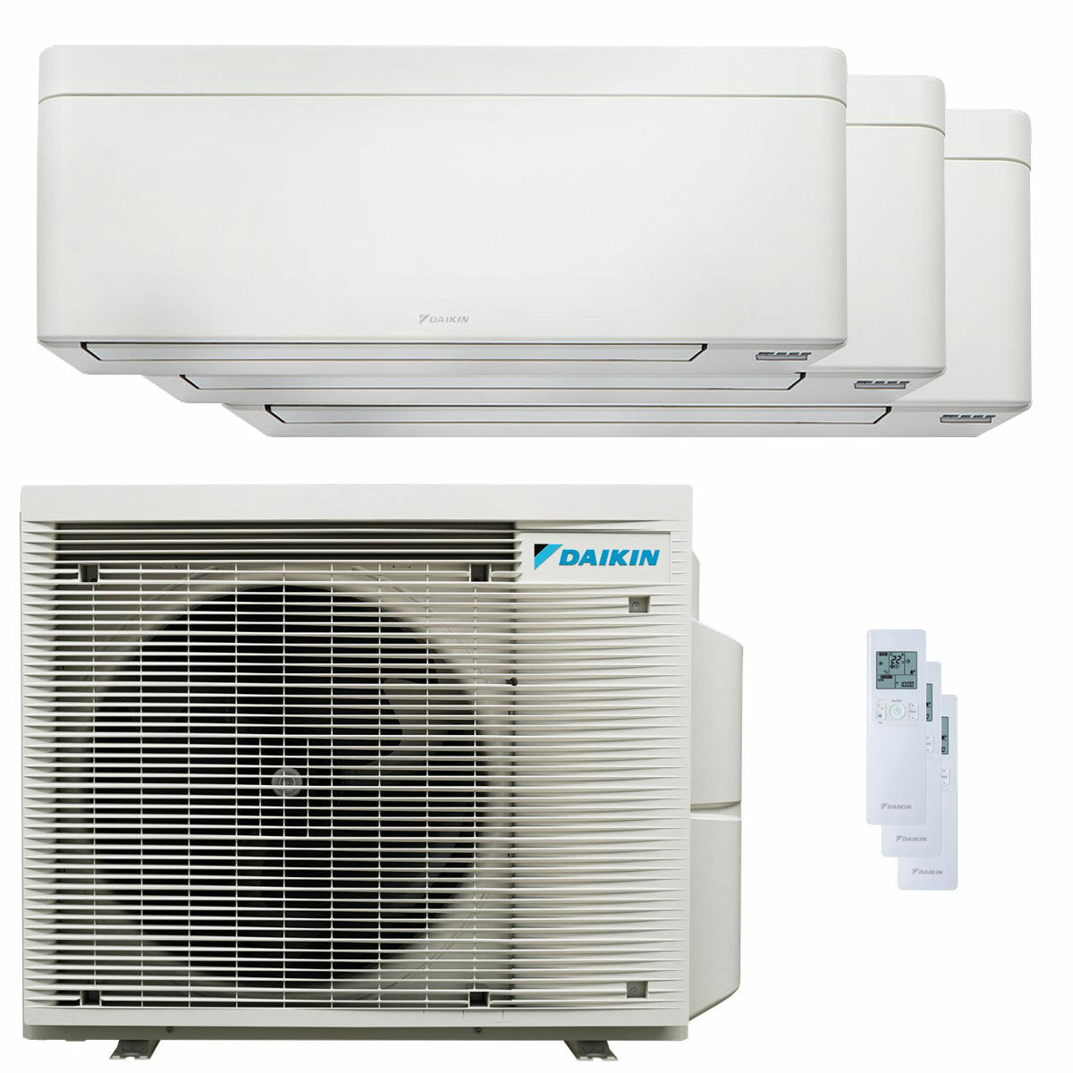 Daikin Stylish White trial split air conditioner 7000+7000+15000 BTU inverter A+++ wifi external unit 5 kW