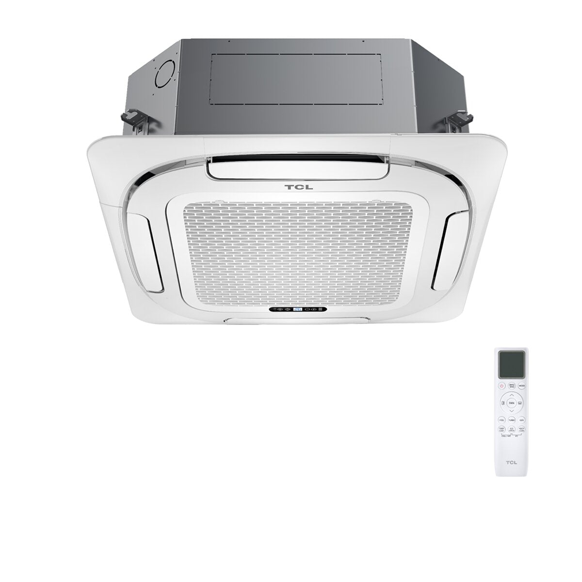 Climatiseur TCL Cassette 4 voies Série S double split 9000+18000 BTU Inverter A++ wifi unité externe 5,1 kW 