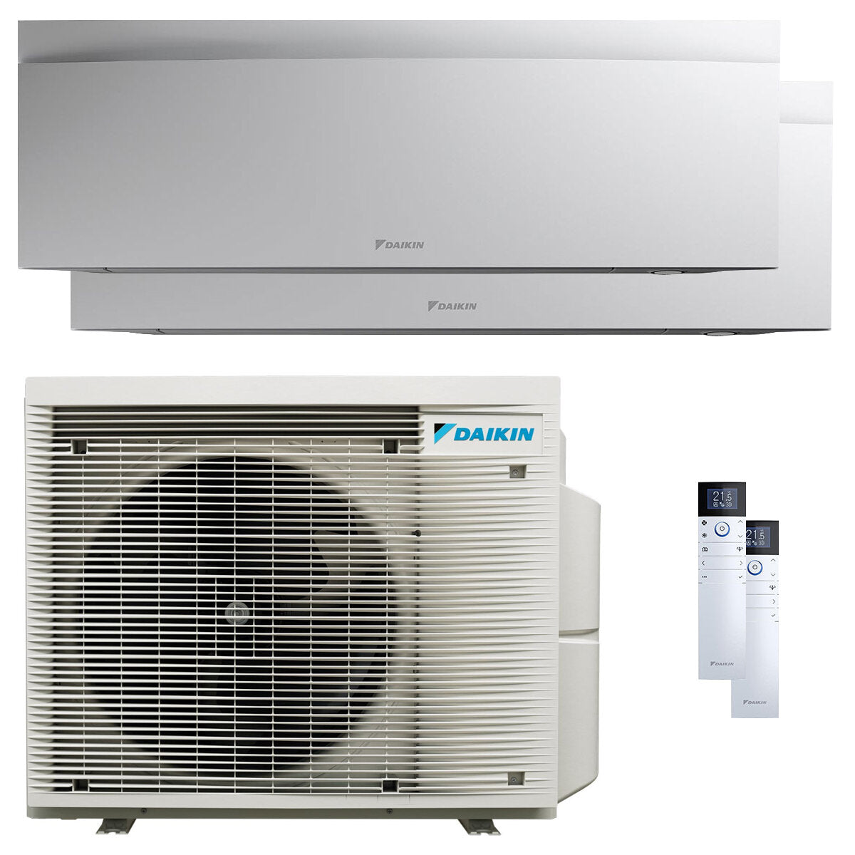 Daikin Emura 3 dual split air conditioner 7000+7000 BTU inverter A++ wifi outdoor unit 4 kW White