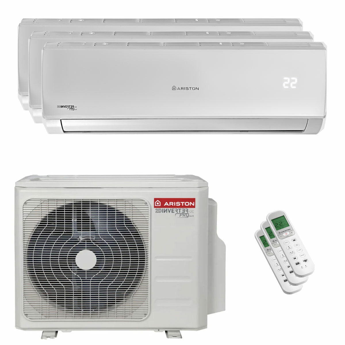 Ariston ALYS R32 trial split air conditioner 9000+9000+12000 BTU inverter A++ external unit 7.9 kW