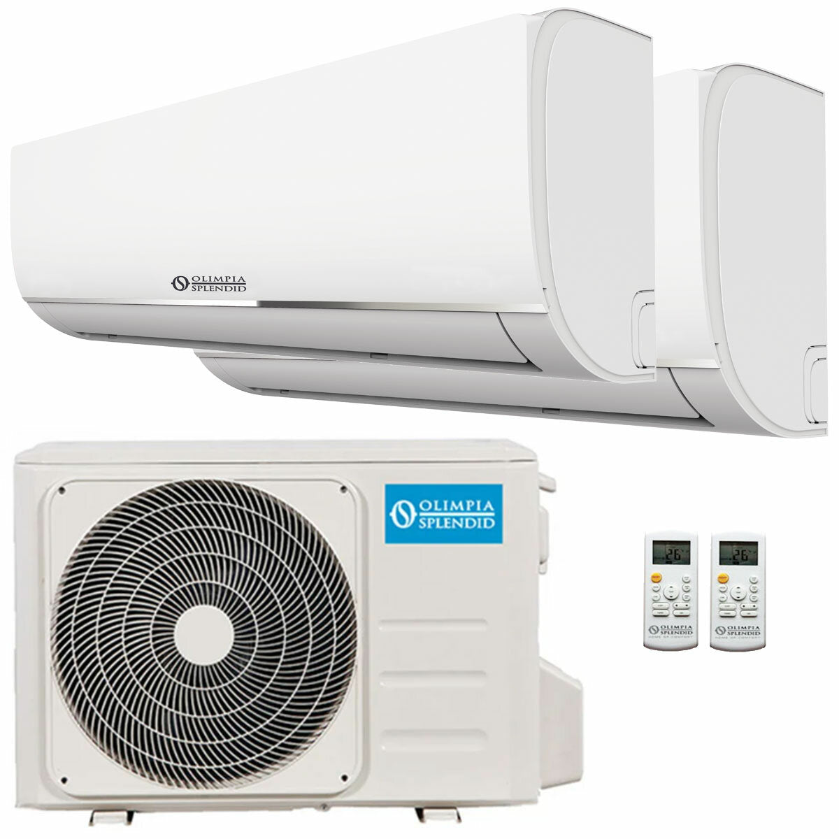 Olimpia Splendid Nexya S4 E Inverter Dual-Split-Klimaanlage 9000+12000 BTU A++ Wi-Fi-Außeneinheit 4 kW