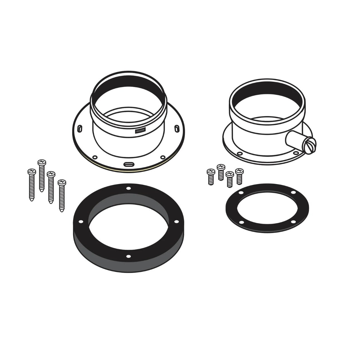 Fondital Ø80+80 mm geteiltes Abgasrohrset für Brennwertkessel