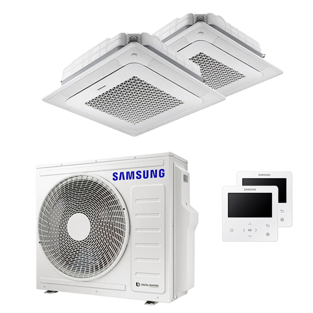 Samsung Climatiseur Windfree 4 voies dual split 12000 + 18000 BTU inverter A++ unité extérieure 6,8 kW