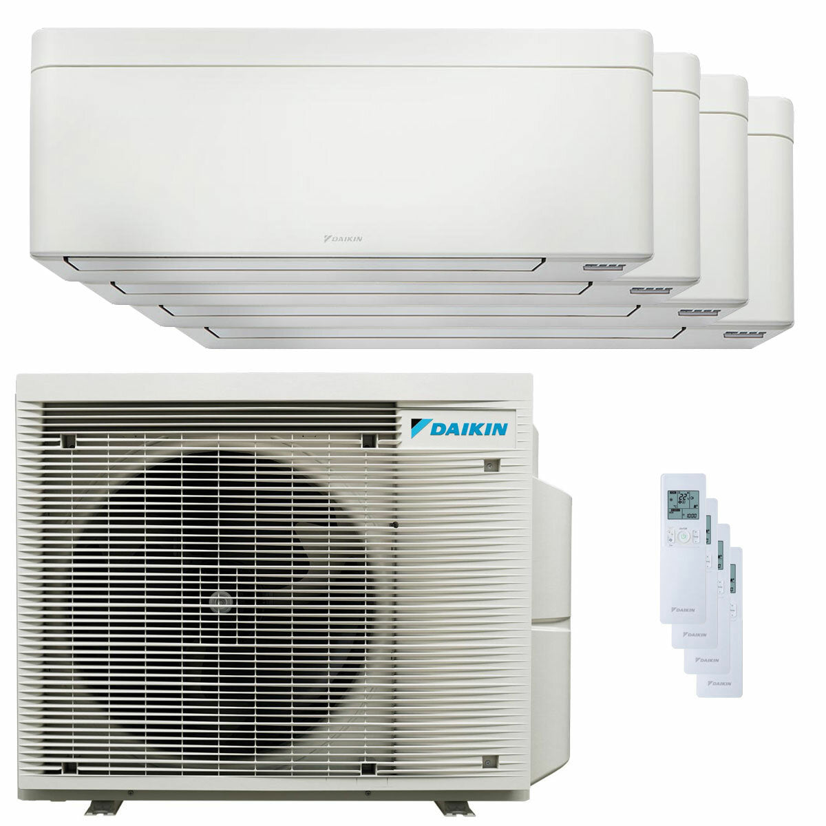 Daikin Stylish White Quadri-Split-Klimaanlage 9000+9000+12000+18000 BTU Inverter A++ WLAN-Außeneinheit 7,8 kW