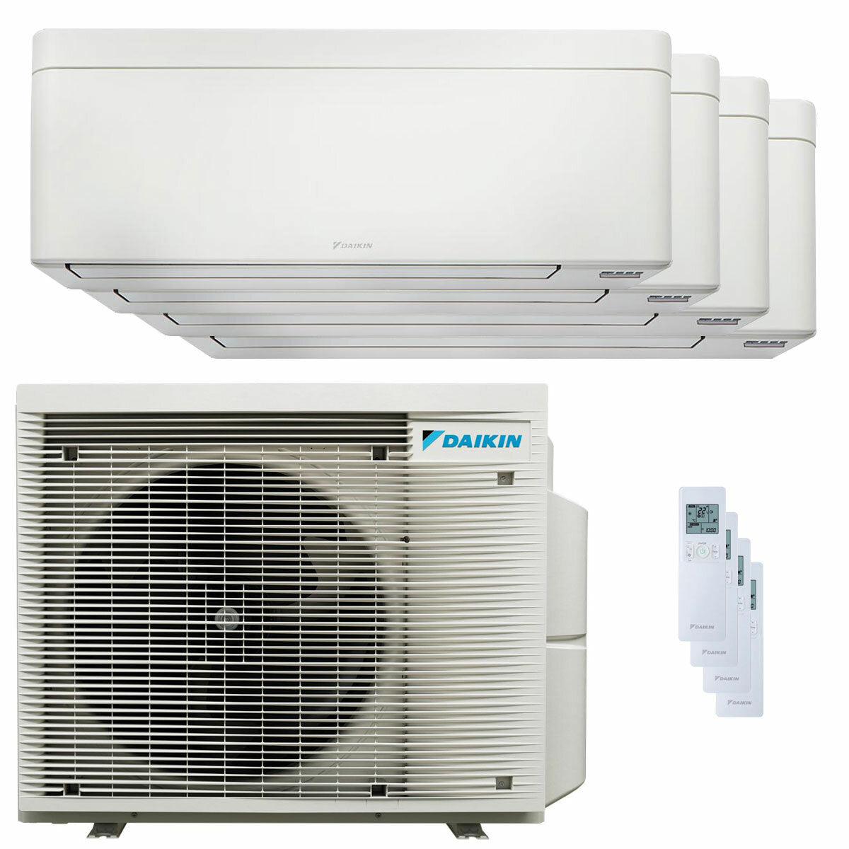 Daikin Stylish White quadri split air conditioner 9000+9000+12000+18000 BTU inverter A++ wifi external unit 7.4 kW