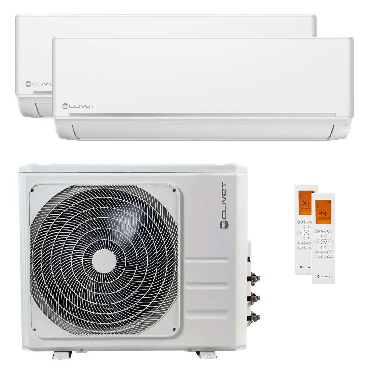 Clivet EZCool dual split air conditioner 18000+18000 BTU inverter A external unit 12.3 kW