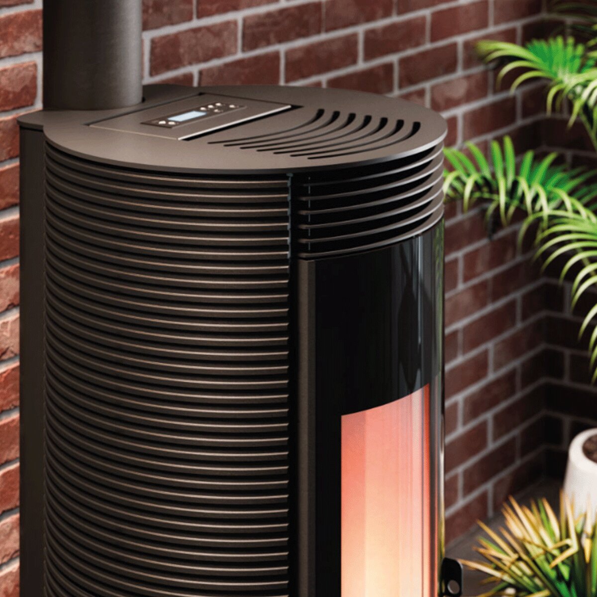 Cadel Spin Plus 9 Poêle à pellets à air canalisé 8,5 kW WiFi Fonte Noir