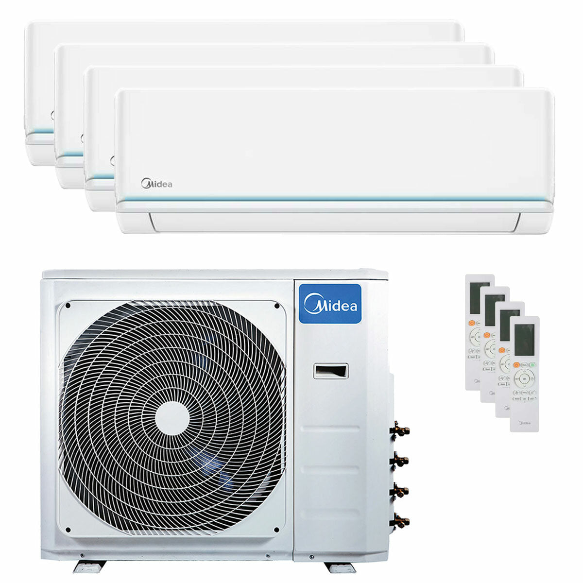 Midea Evolution Quadri-Split-Klimaanlage 9000+9000+9000+18000 BTU Inverter A++ Außeneinheit 10,6 kW 