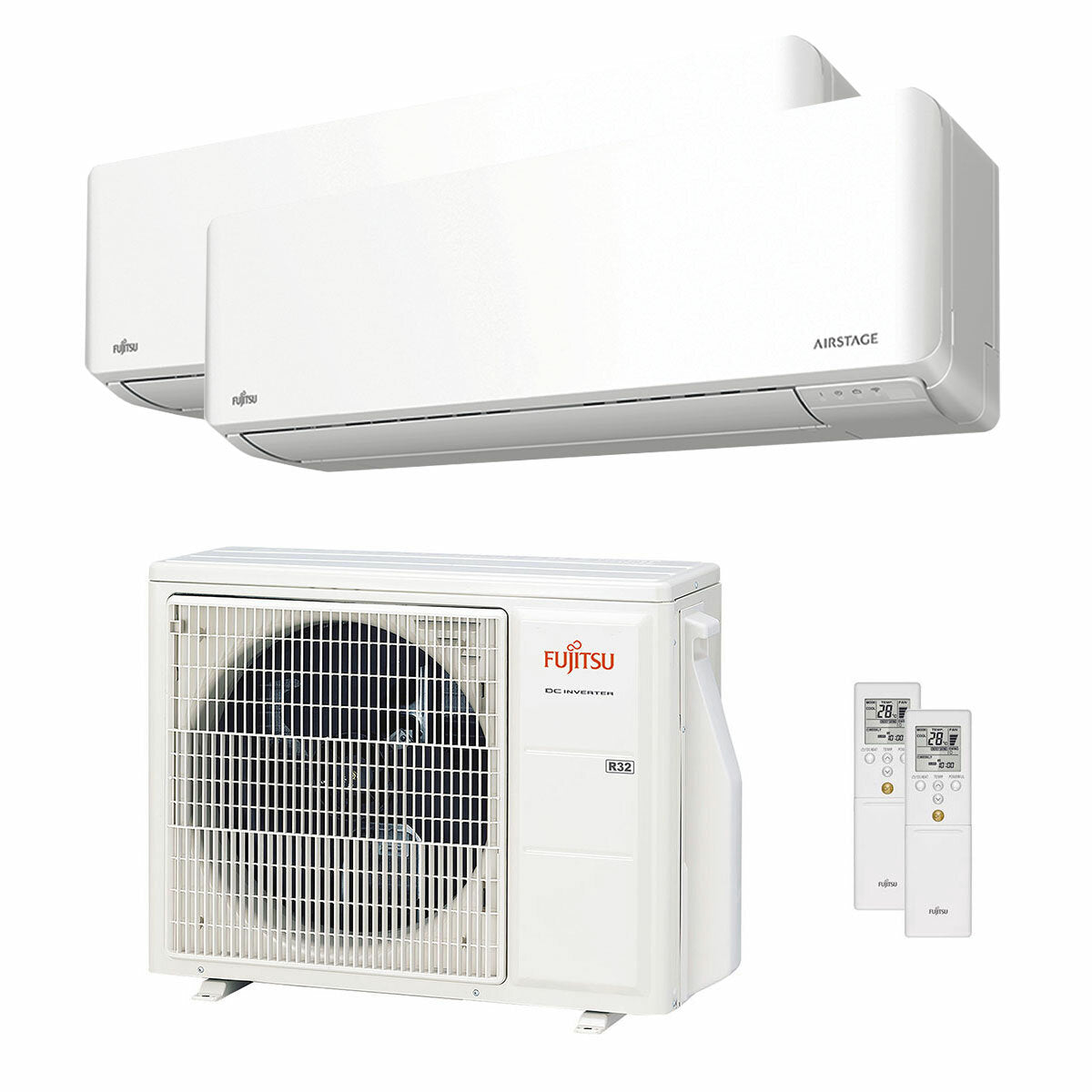 Climatiseur Fujitsu série KMGC WiFi dual split 12000+12000 BTU onduleur A+++ unité extérieure wifi 5 kW 