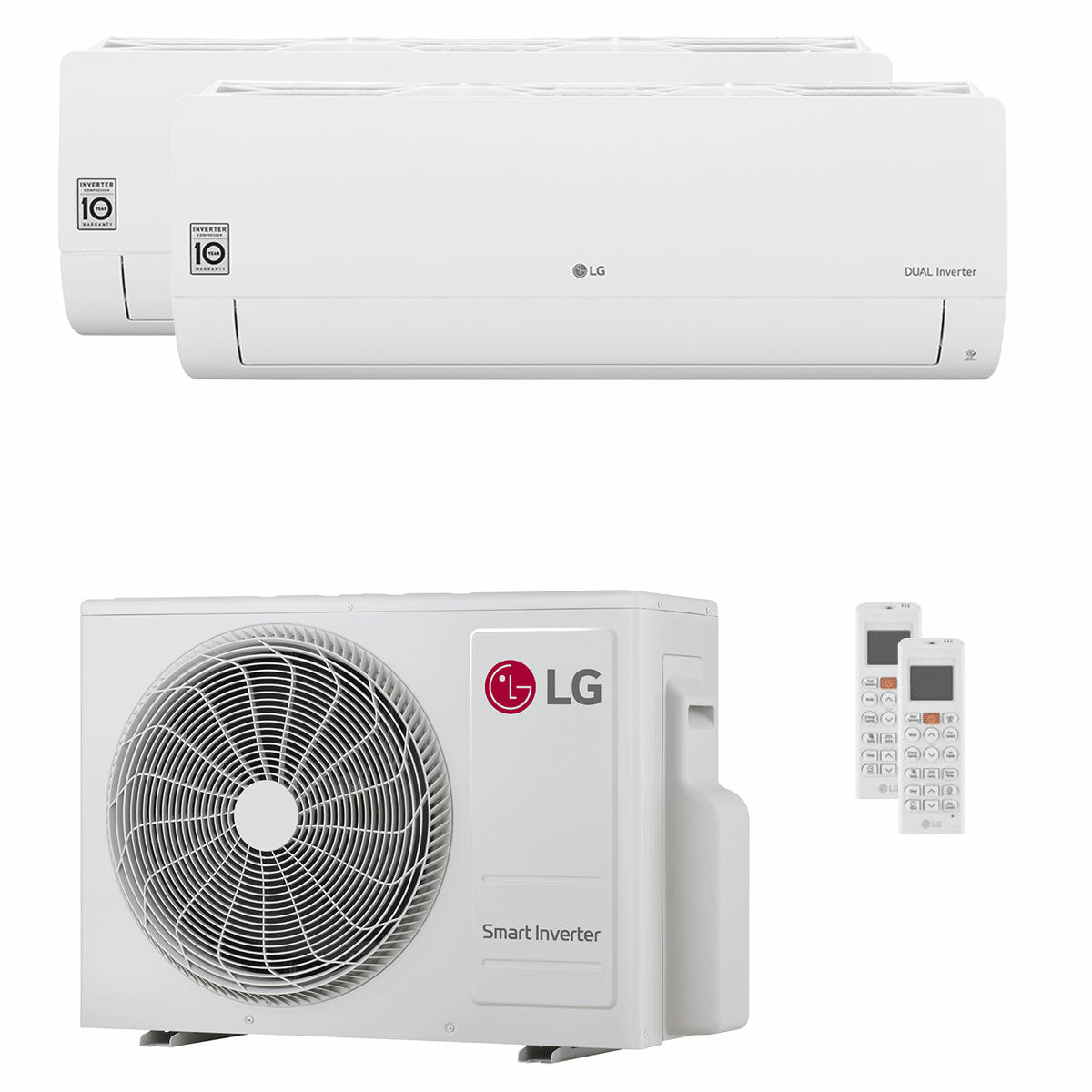 LG Libero Smart Dual-Split-Klimaanlage 9000+12000 BTU Inverter A+++ Außeneinheit 4,7 KW 