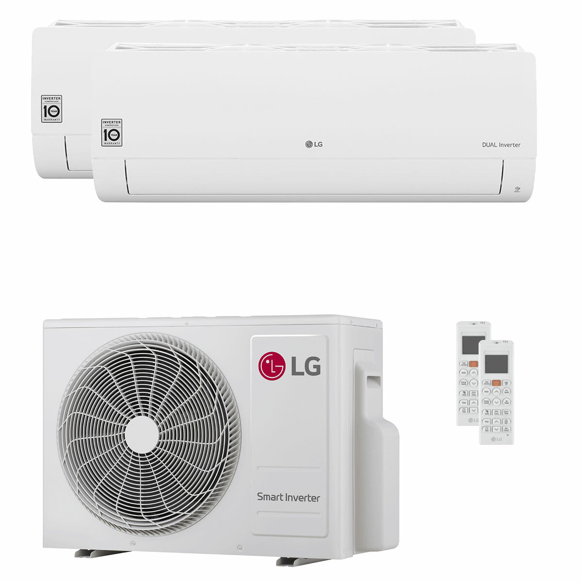 Climatiseur LG Libero Smart dual split 9000+12000 BTU inverseur A+++ unité extérieure 4,1 KW 