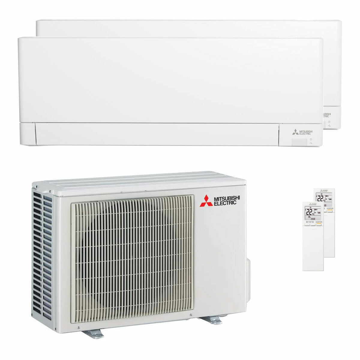 Climatiseur Mitsubishi Electric série AY double split 9000+12000 BTU onduleur A++ wifi unité extérieure 4,2 kW