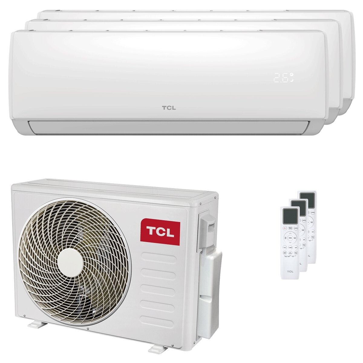 Climatiseur double split TCL Elite F2 12000+12000+12000 BTU Inverter A++ wifi unité externe 7,9 kW 