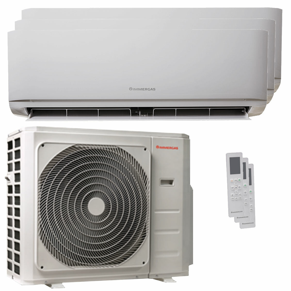 Immergas THOR Trial-Split-Klimaanlage 9000+9000+9000 BTU Inverter A++ Außeneinheit 6,2 kW 