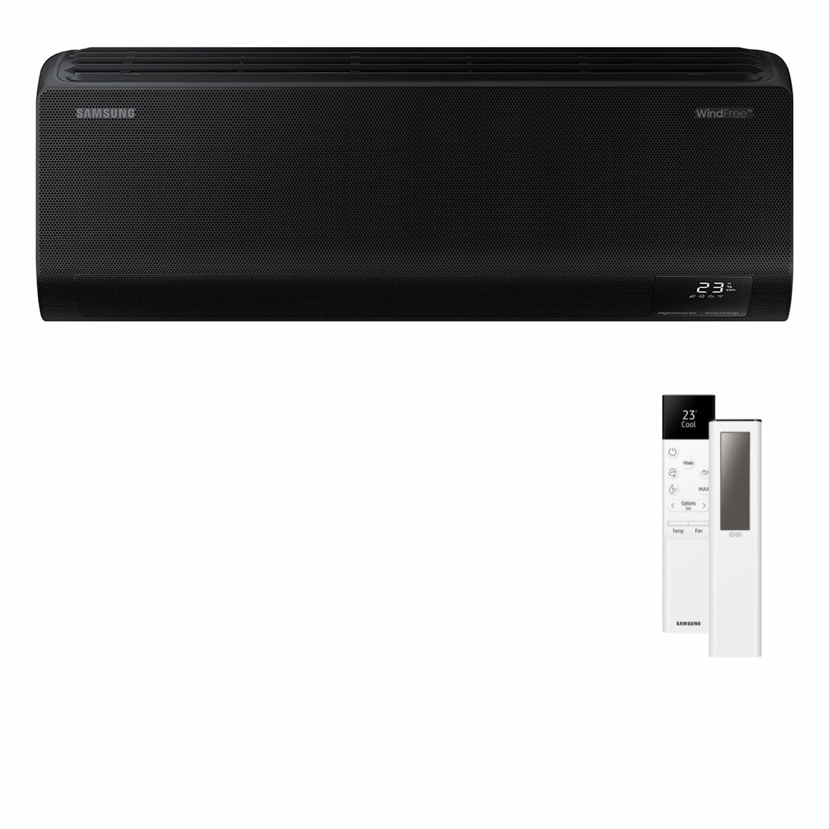 Samsung Windfree Black Dual-Split-Klimaanlage 7000+9000 BTU Wechselrichter A+++ WLAN-Außeneinheit 4 kW 