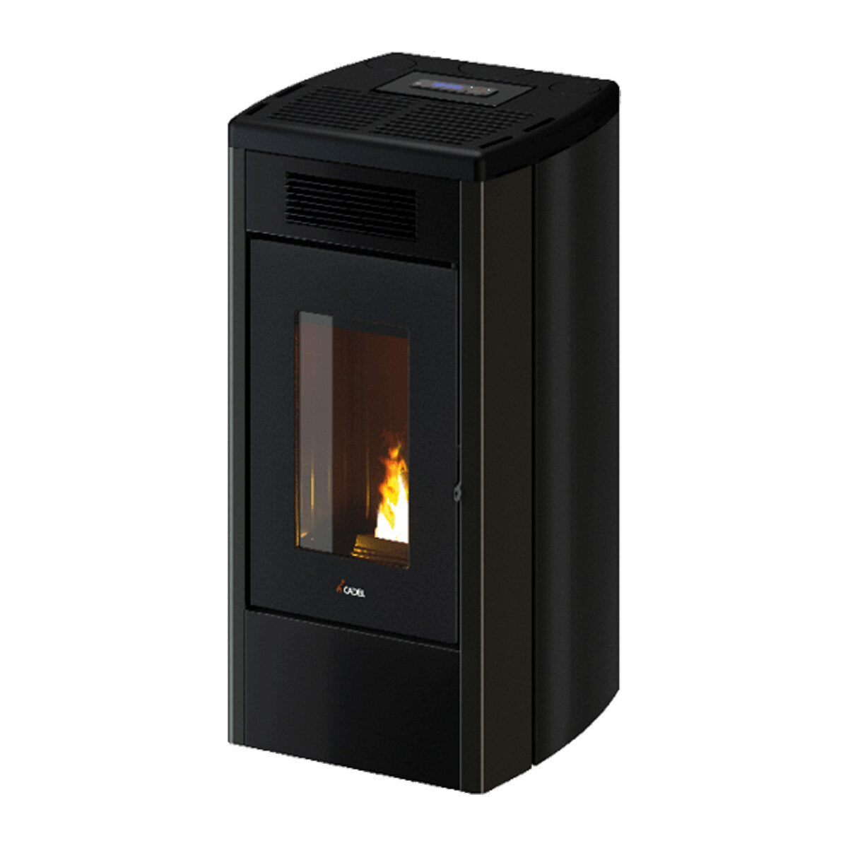 Cadel Atena Plus 14 Pelletkaminofen mit Warmluftzufuhr, 14 kW - WLAN, Anthrazit