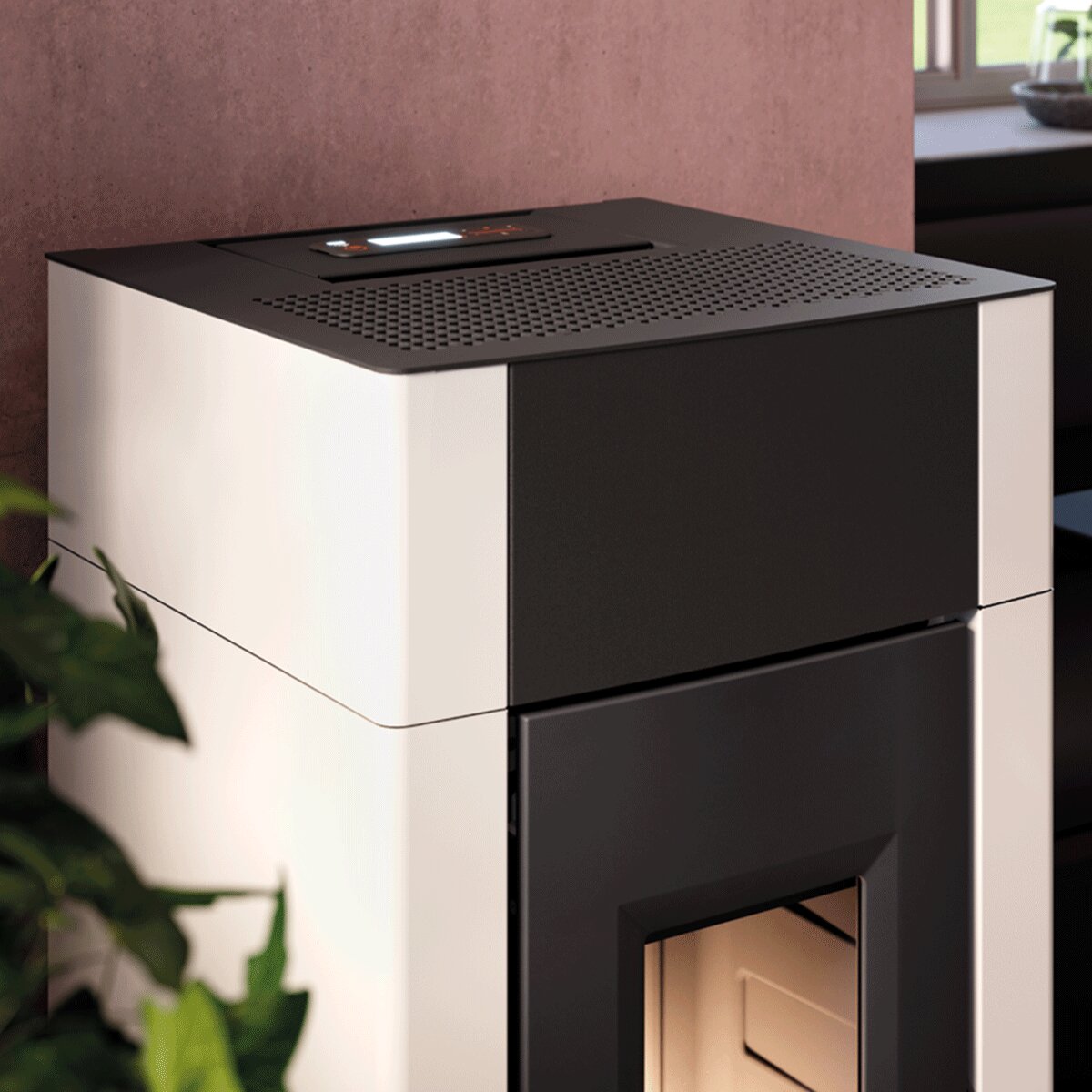 Poêle à granulés CADEL Cristal 9 air 8,5 kW - WiFi BLANC