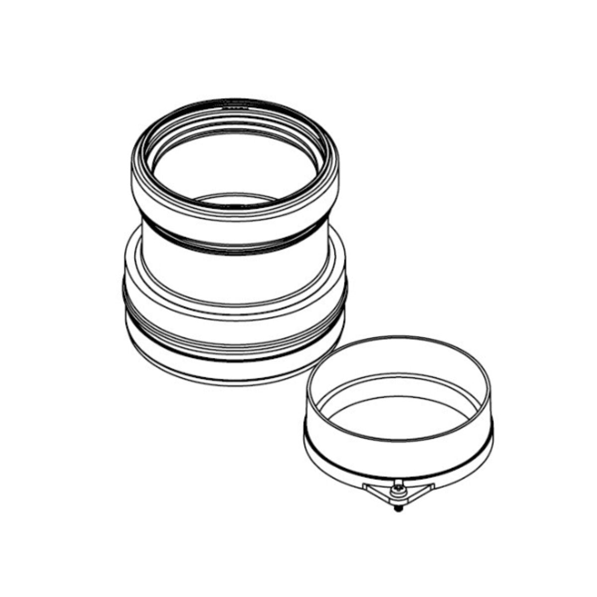 Kit de séparation fixe pour conduits d'évacuation des fumées/fumées Séparateur 80/80 mm pour chaudières à condensation Beretta