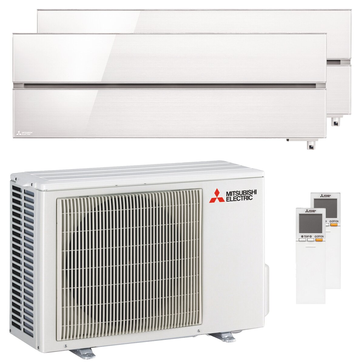 Mitsubishi Electric Kirigamine Style MSZ-LN dual split air conditioner 9000 + 12000 BTU inverter A ++ outdoor wifi 4.2 kW white