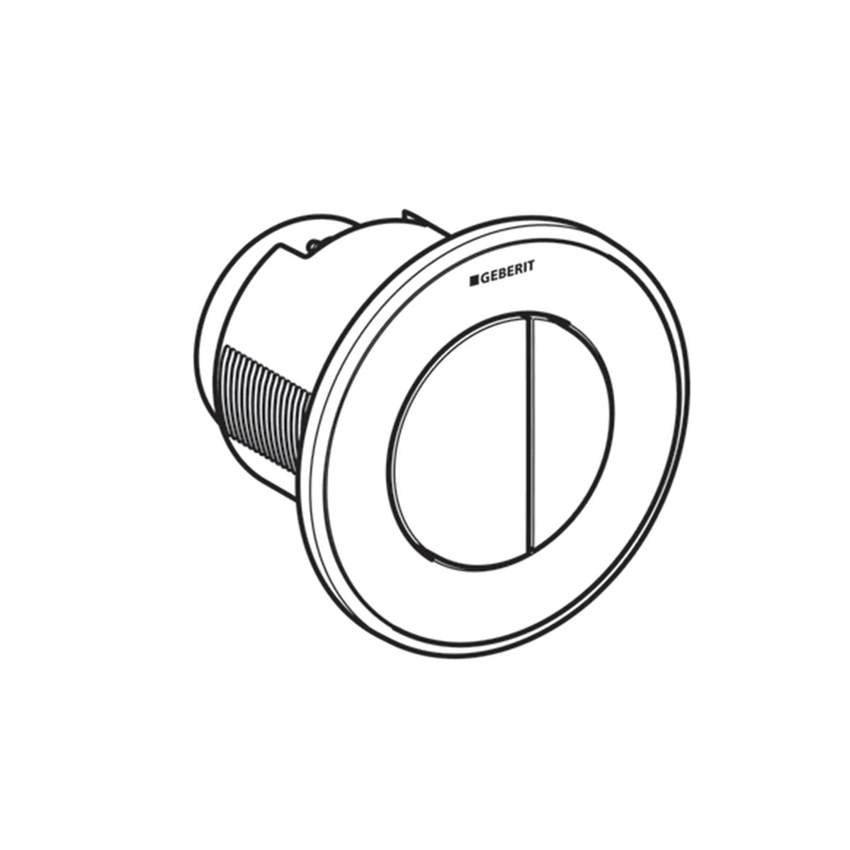 Geberit type 01 pneumatic built-in push button for two-quantity rinsing