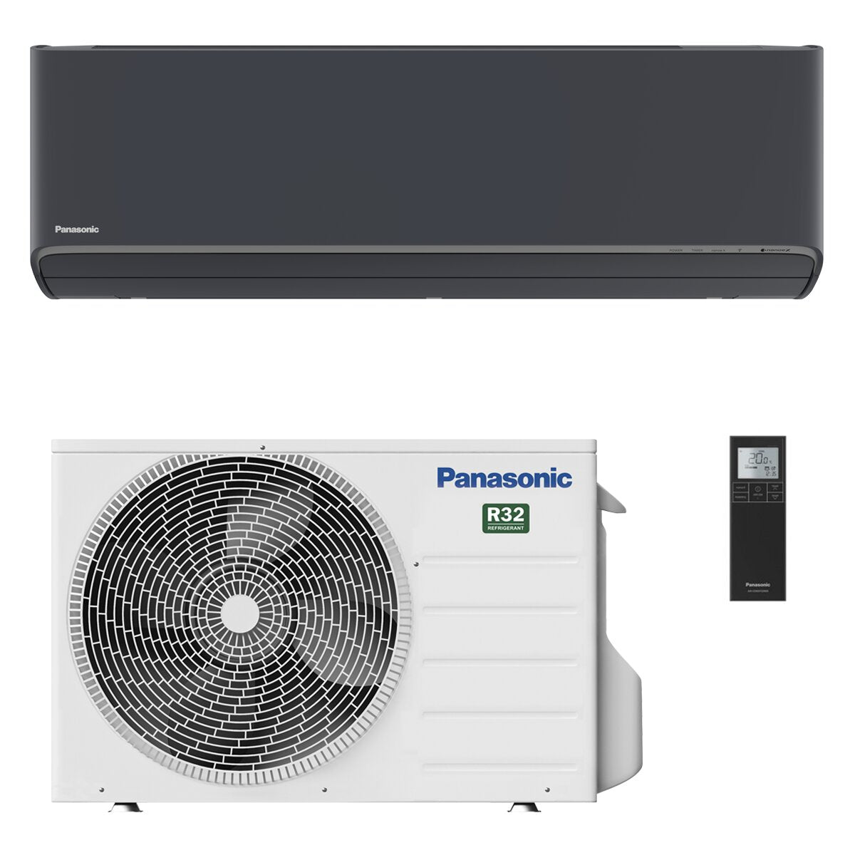 Panasonic Etherea 2026 12.000 BTU R32 Inverter-WLAN-Klimaanlage A+++/A+++ Graphitgrau