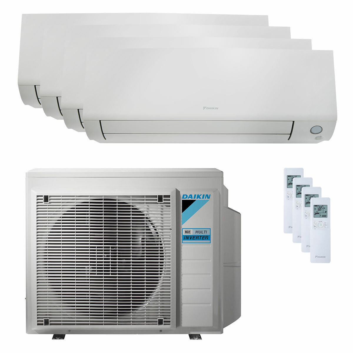 Daikin Perfera All Seasons Quadri-Split-Klimaanlage 5000+5000+5000+5000 BTU Wechselrichter A+++ WLAN-Außeneinheit 6,8 kW 