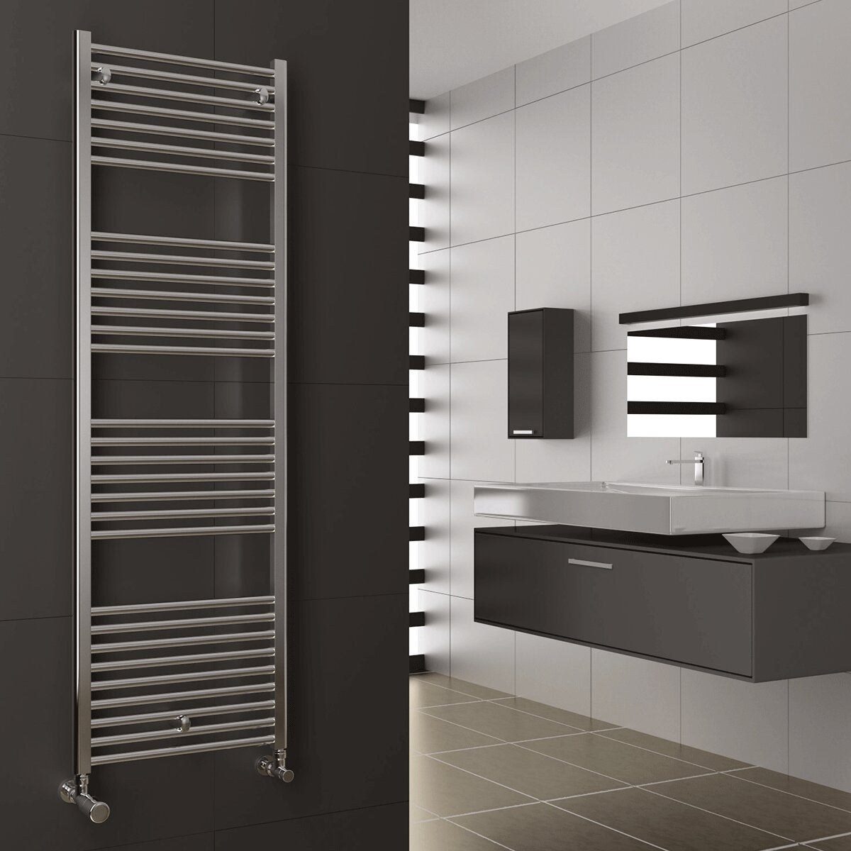 Cordivari Lisa 22 500x1732 towel warmer radiator in chromed steel