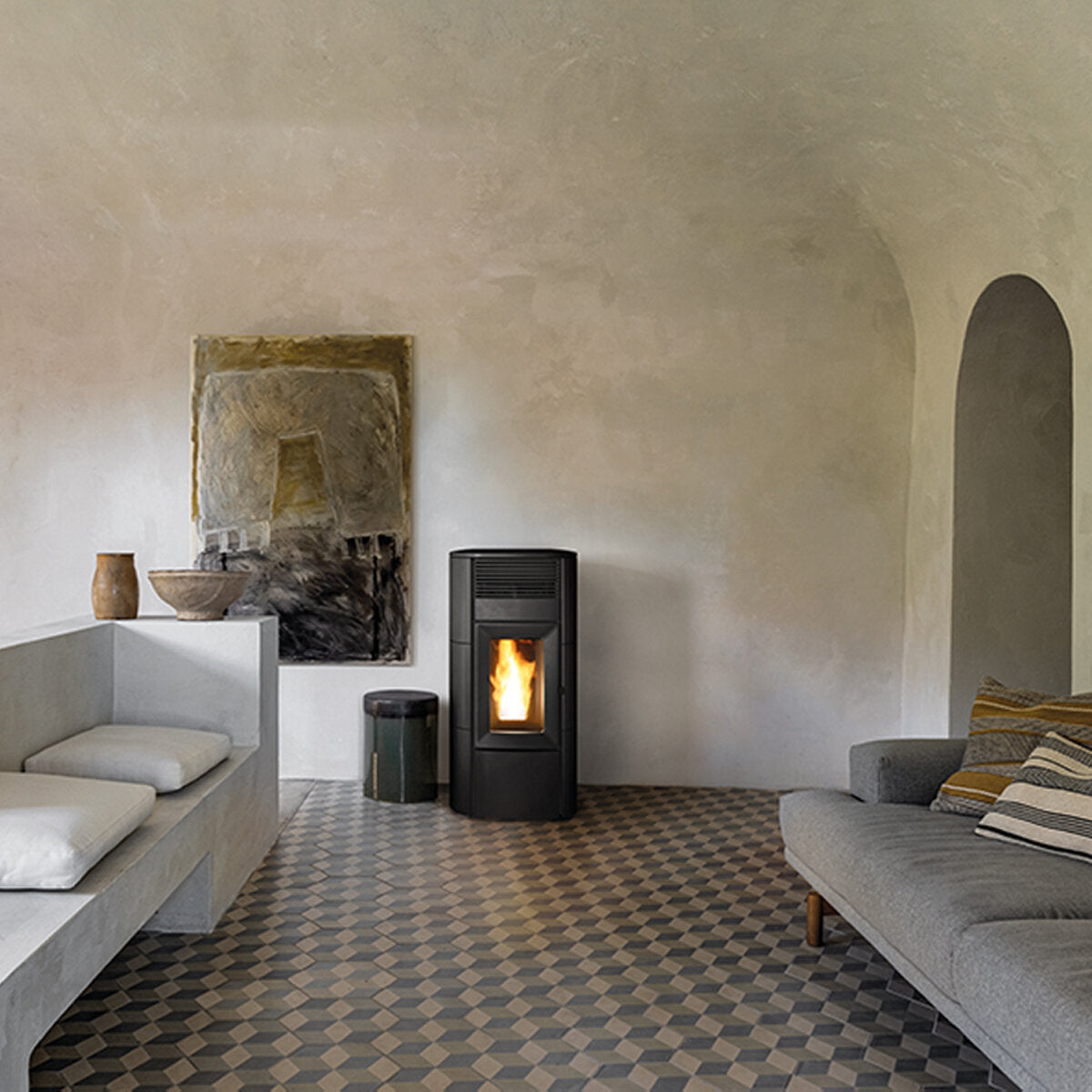 MCZ Club Hydromatic 24 M2 24 kW black water pellet stove