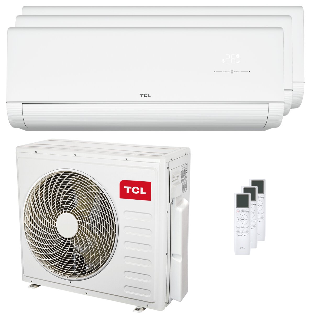 TCL VoxIN P9 Split-Klimaanlage (Testversion) 12000+12000+18000 BTU Inverter A++ WLAN-Außeneinheit 9,4 kW 