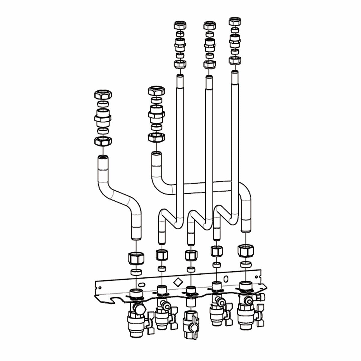 Hydraulic connection kit for Daikin hybrid system