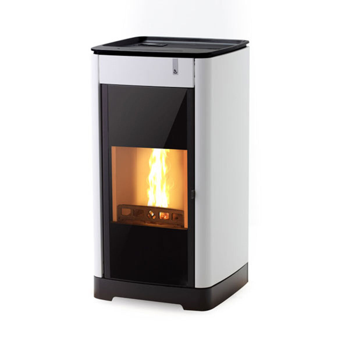 Girolami Furni 26 white multi-fuel stove, 24 kW, hydronic system + DHW kit