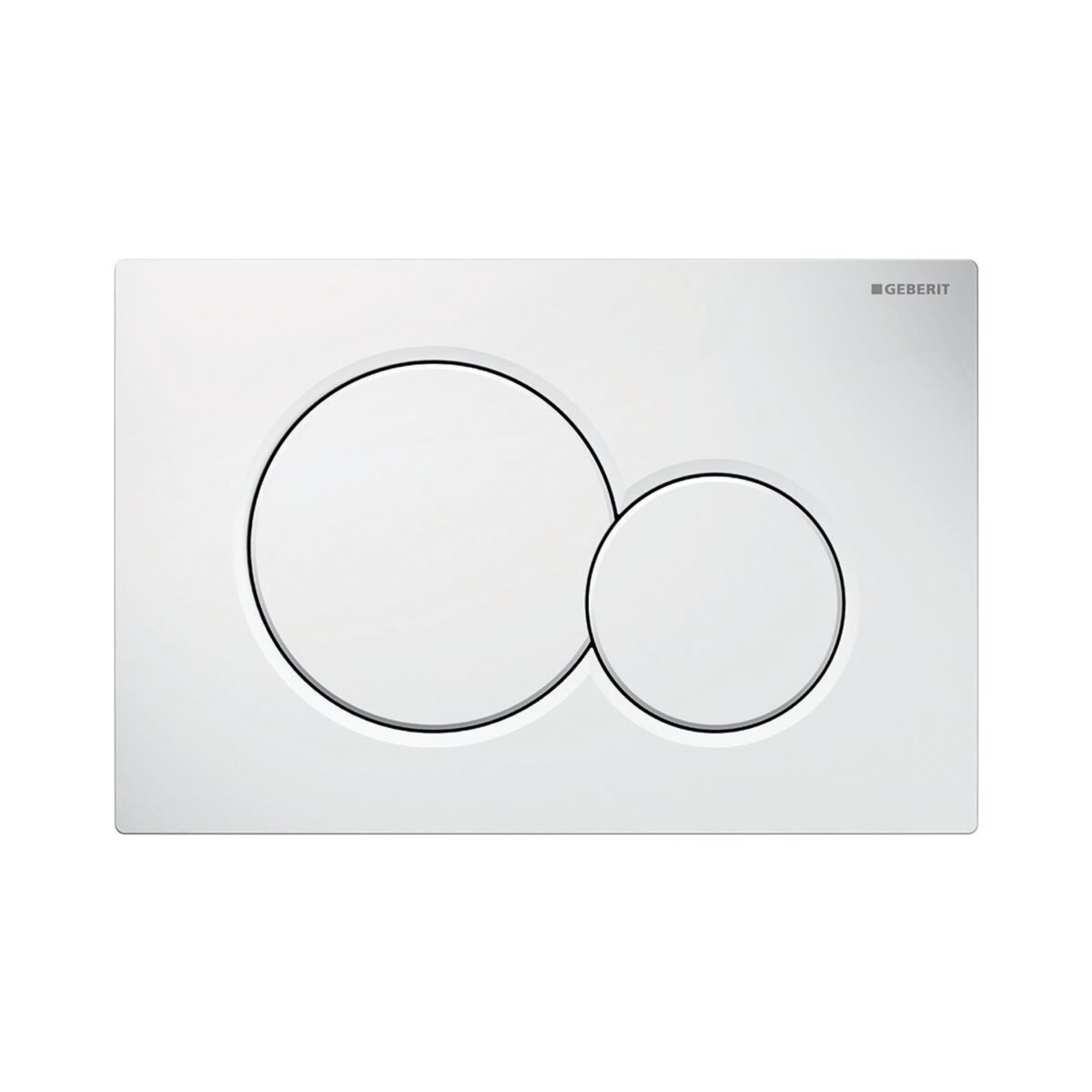 Geberit Sigma 01 weiße Platte für Zwei-Mengen-Spülung