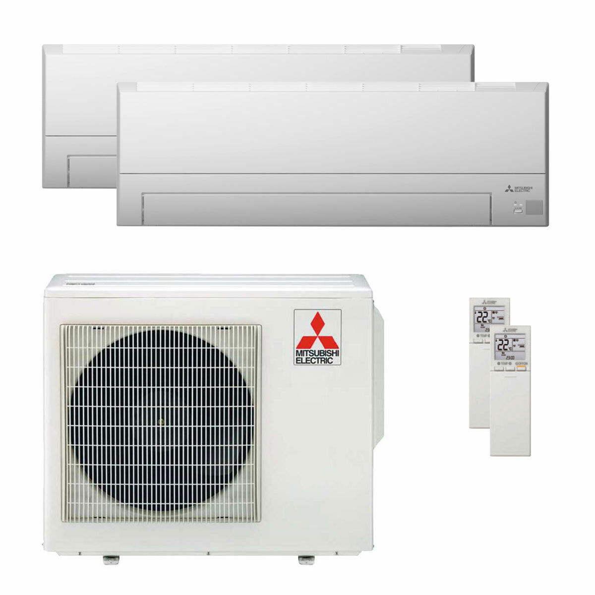 Mitsubishi Electric-Klimaanlage BT-Serie Dual Split 12000+12000 BTU Inverter A++ WLAN-Außeneinheit 5,4 kW
