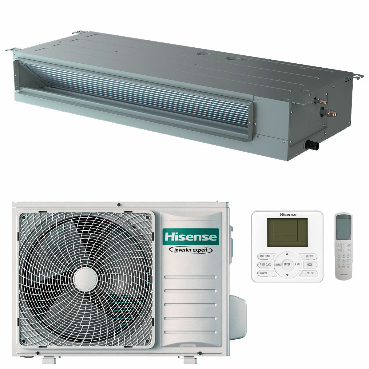 Hisense Kanalklimaanlage ADT 12000 BTU R32 Turbo Inverter A++