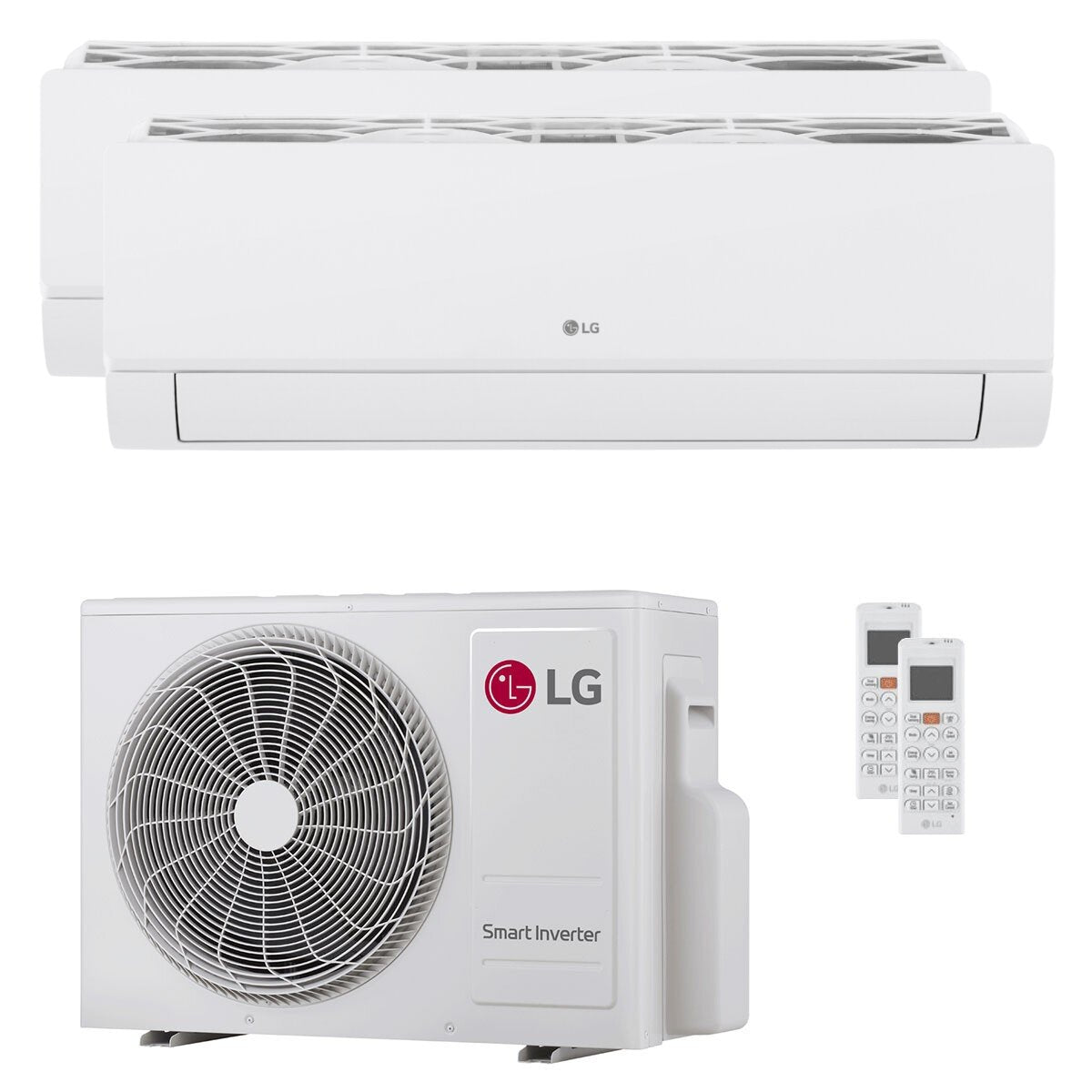 LG DUALCOOL Libero Smart Dual-Split-Klimaanlage 7000 + 12000 BTU Inverter A+++ WLAN-Außeneinheit 4,7 kW 