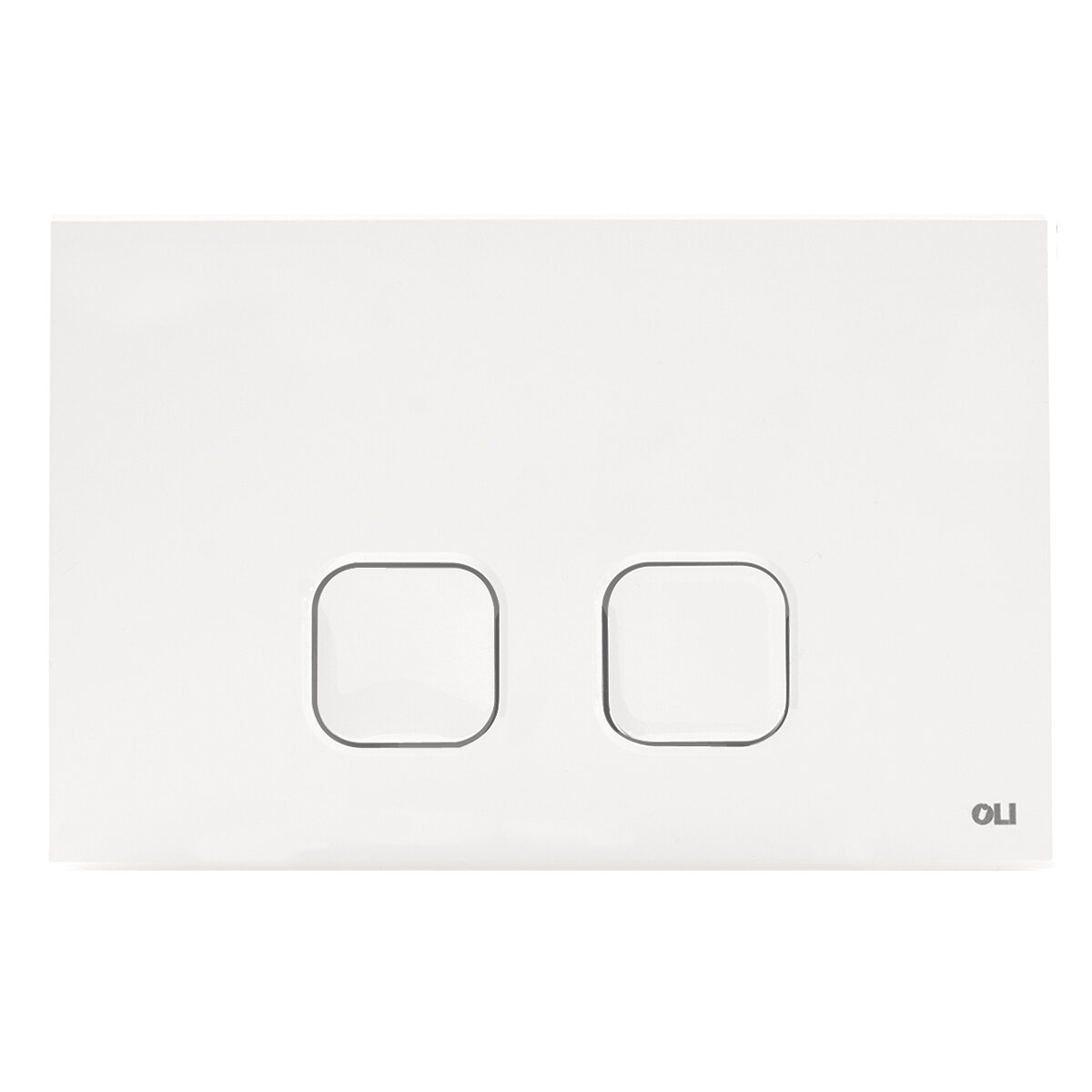 Double button plate OLI PLAIN White