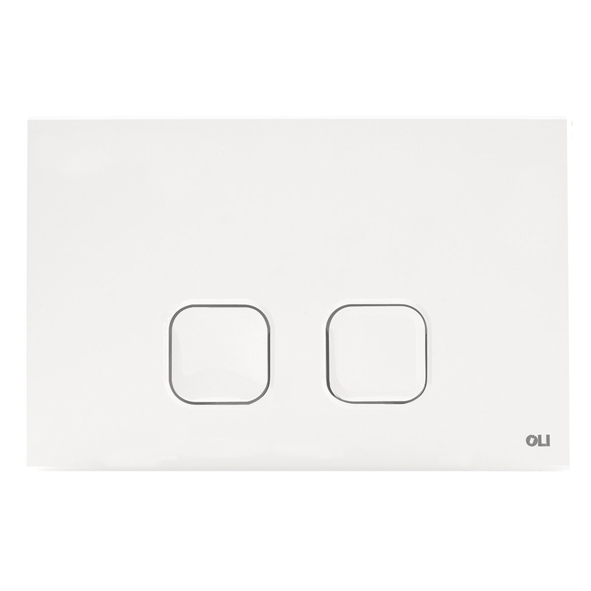 Plaque double bouton OLI PLAIN Blanc