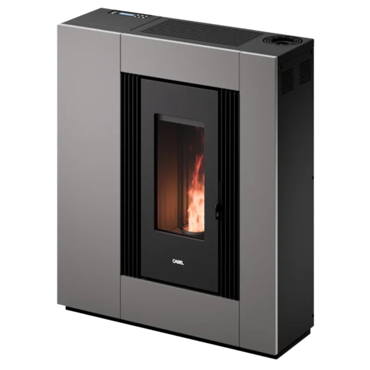 Cadel Vesta Plus 11 Autoclean ducted pellet stove 10.5 kW Wi-Fi titanium metal