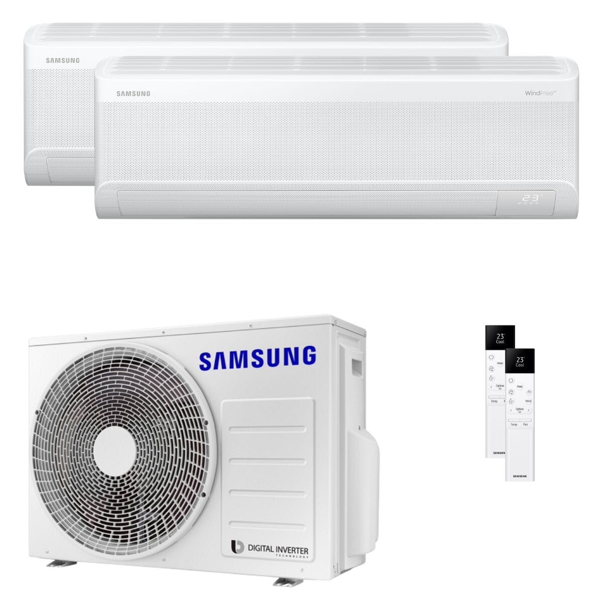 Samsung Windfree Avant S2 Dual-Split-Klimaanlage 9000+18000 BTU Inverter A++ WLAN-Außeneinheit 5 kW 