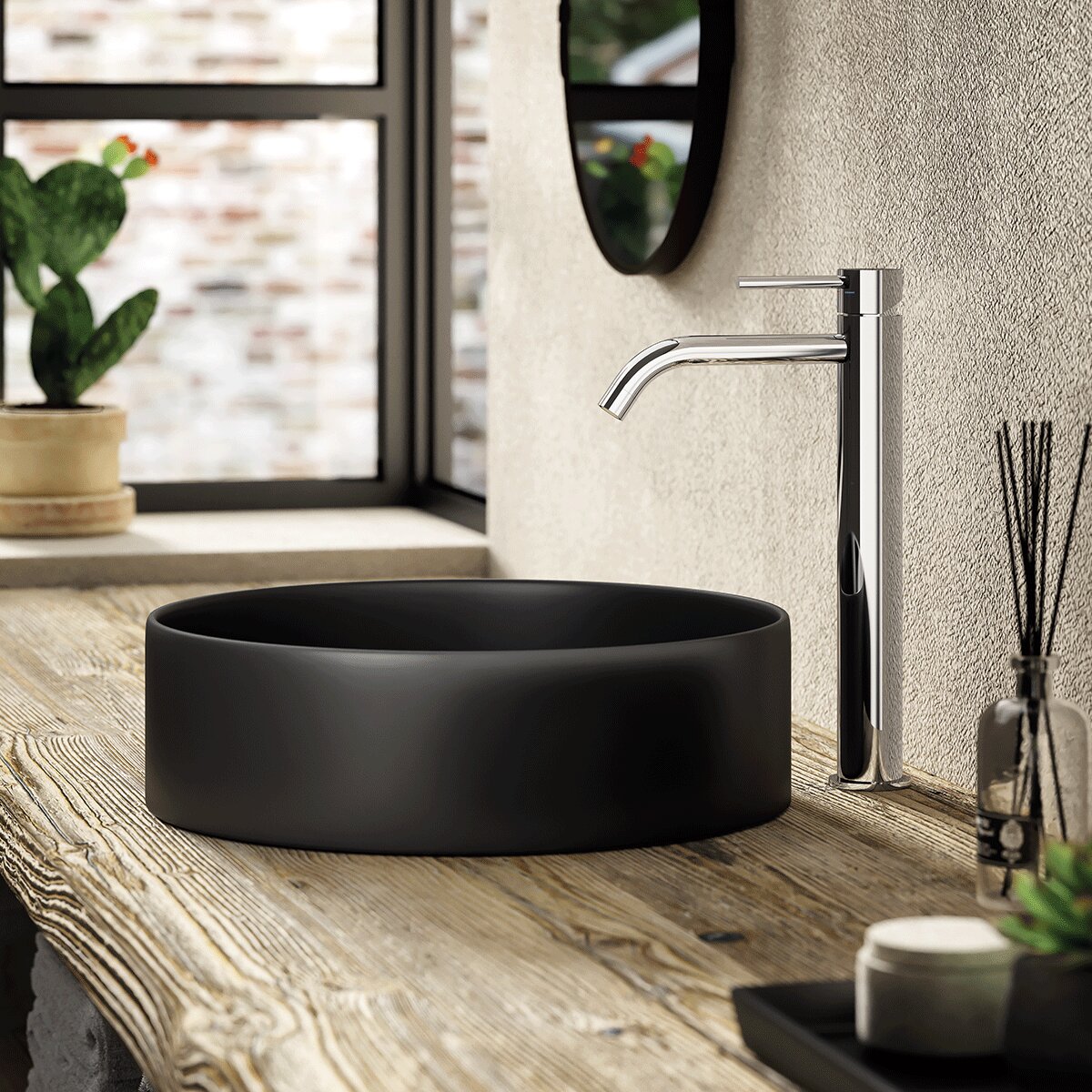 Mitigeur de lavabo allongé Paffoni LIG 081 sans vidage
