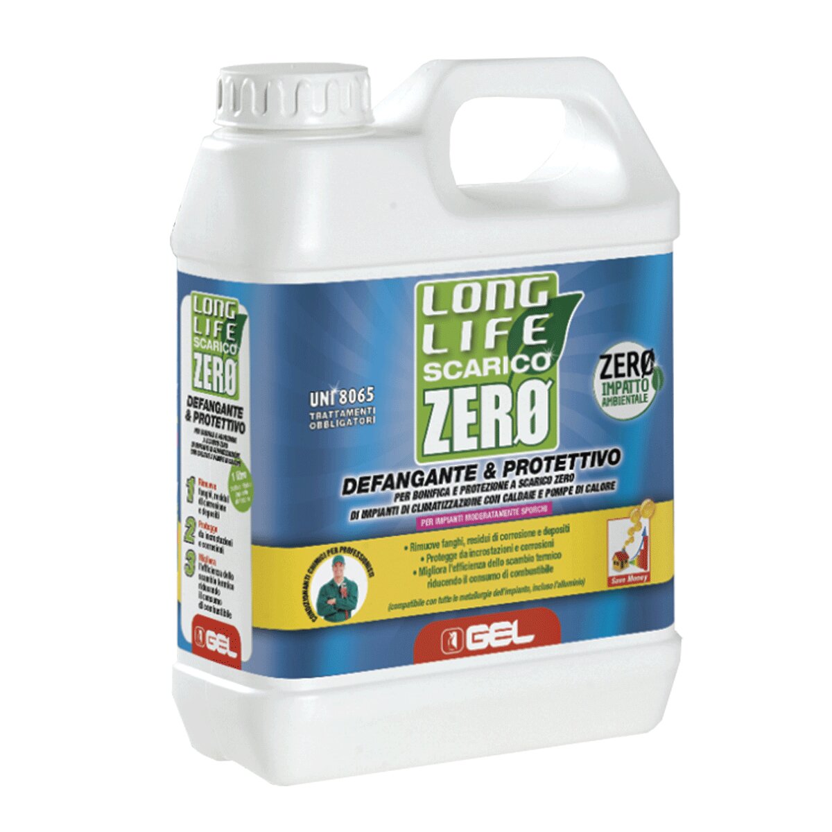 Cleaner and protector for heating systems GEL Long Life 100 ZERO SCRAP 1 litre